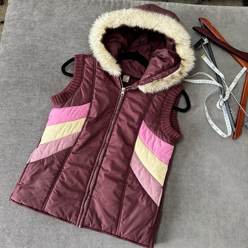 Free People Adorable Vintage Vibes Vest with Faux Fur Trim